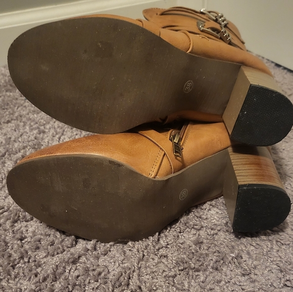Retro Strappy Booties, 38, Cognac - Picture 6 of 8